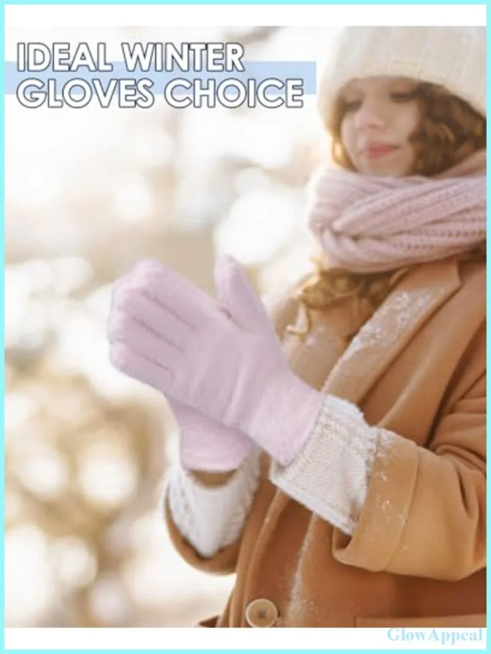 5 Pairs Women's Winter Gloves Faux Mink Velvet Soft Stretch Windproof